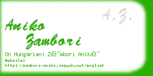 aniko zambori business card